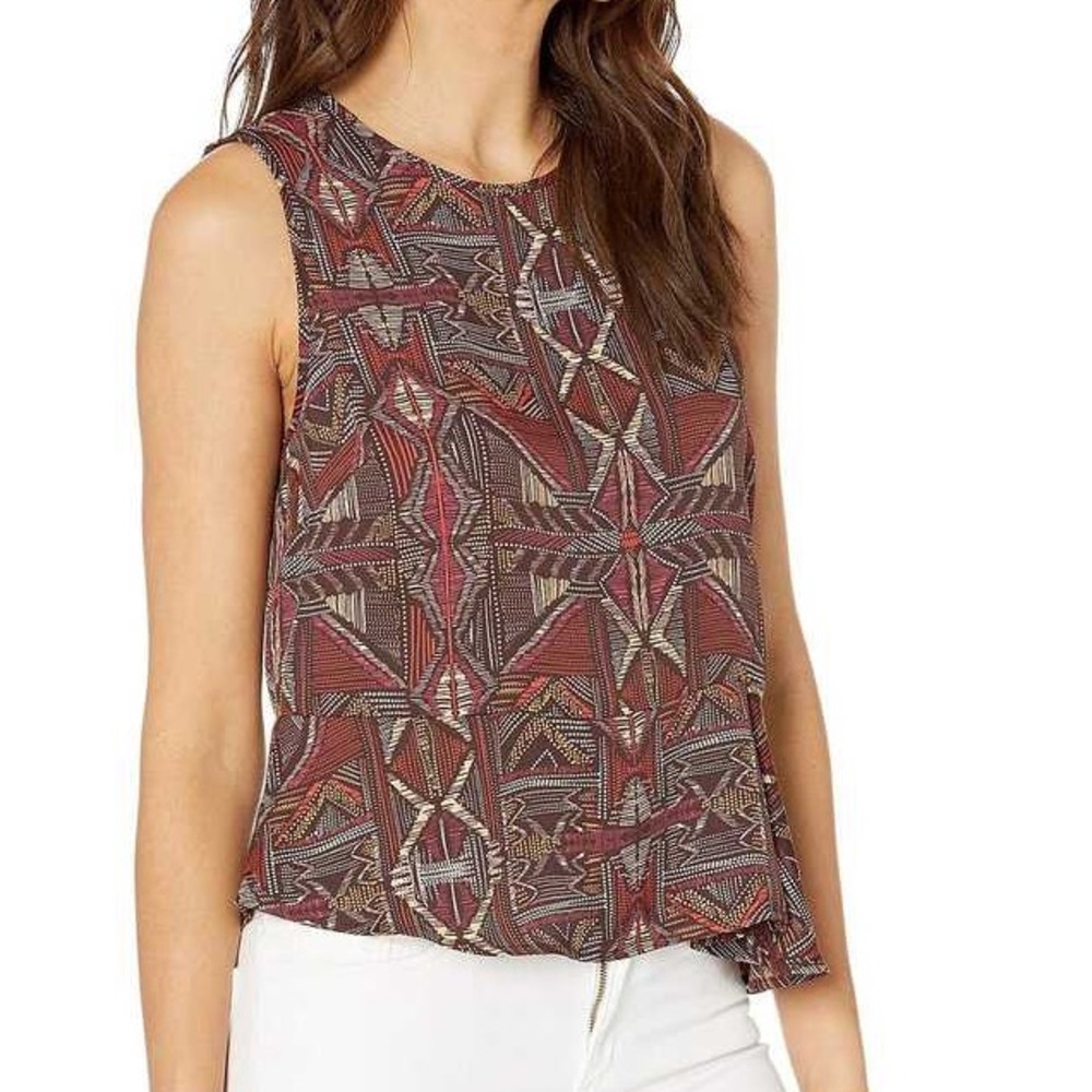 BCBGMAXAZRIA Multi Trival Weave Top NWT S